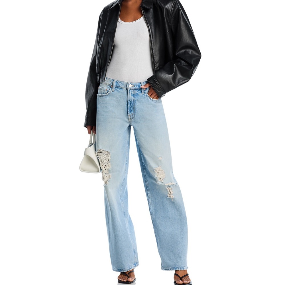 Super Cute MOTHER SUPERIOR The Spinner Zip Sneak Jeans in Pedal Faster - Sz 28